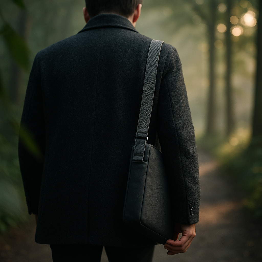 Person Walking Alone On A Quiet Path Thr