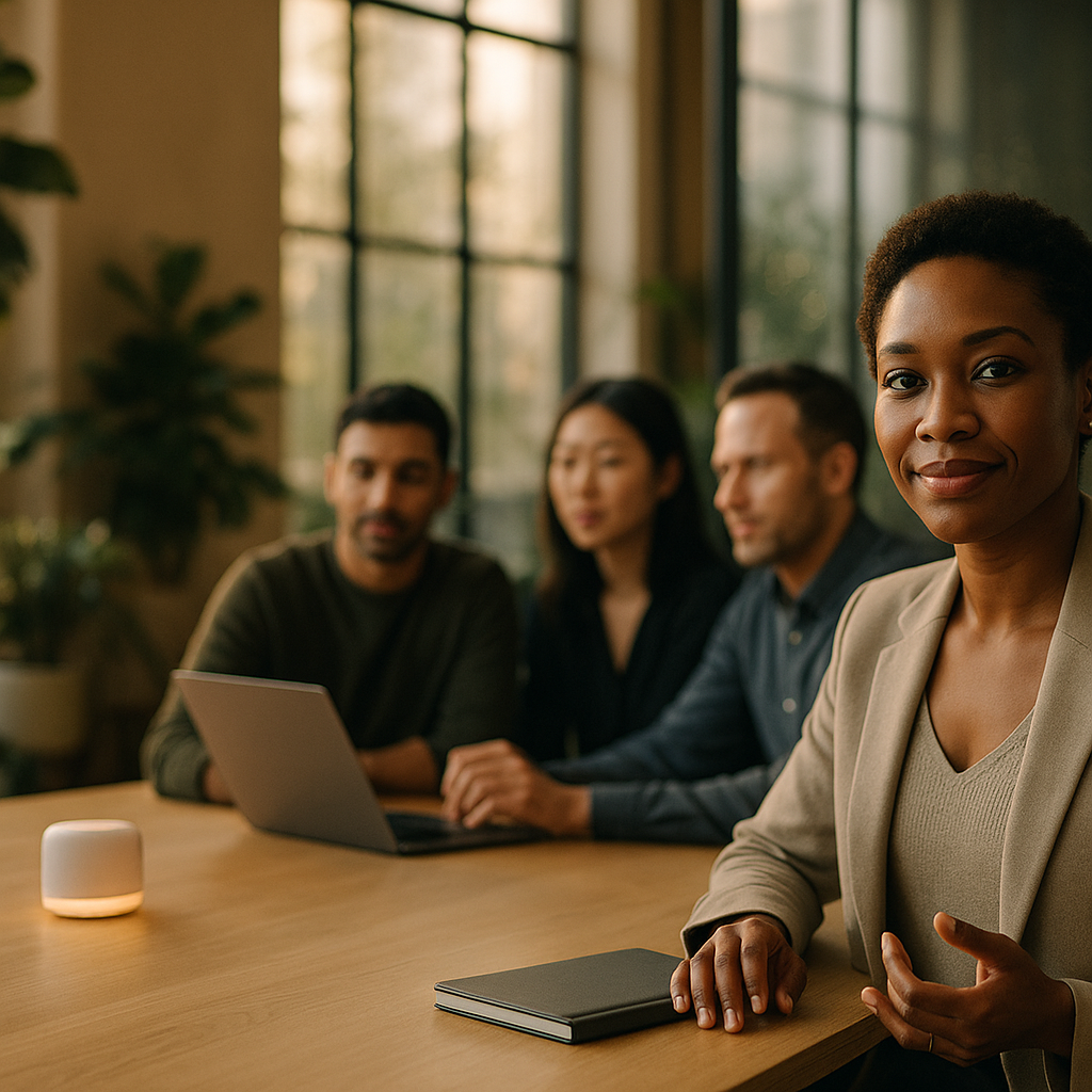 Illustration de l'intégration de l'IA pour le bien-être des employés